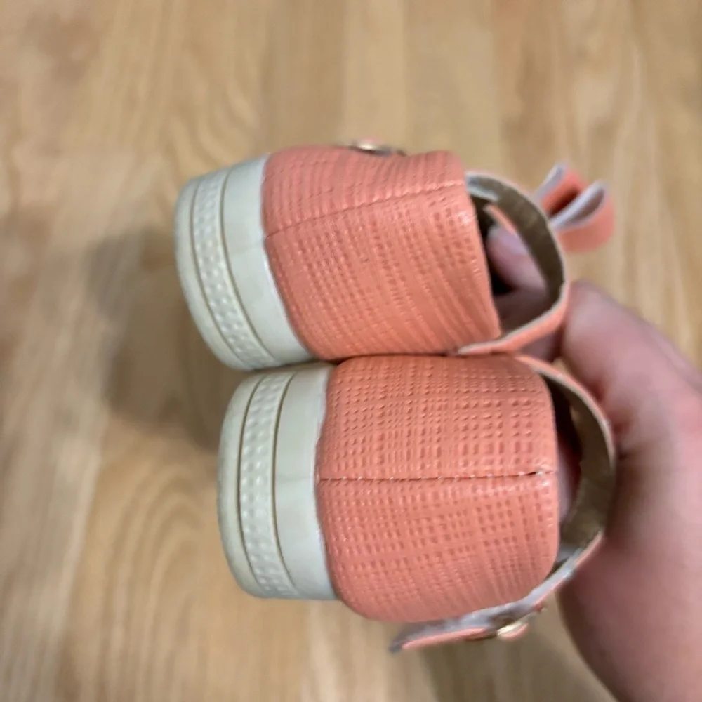 Pipperdoodles Pink Kids Shoes with Bow Detail Coral 31 Sz 13 US